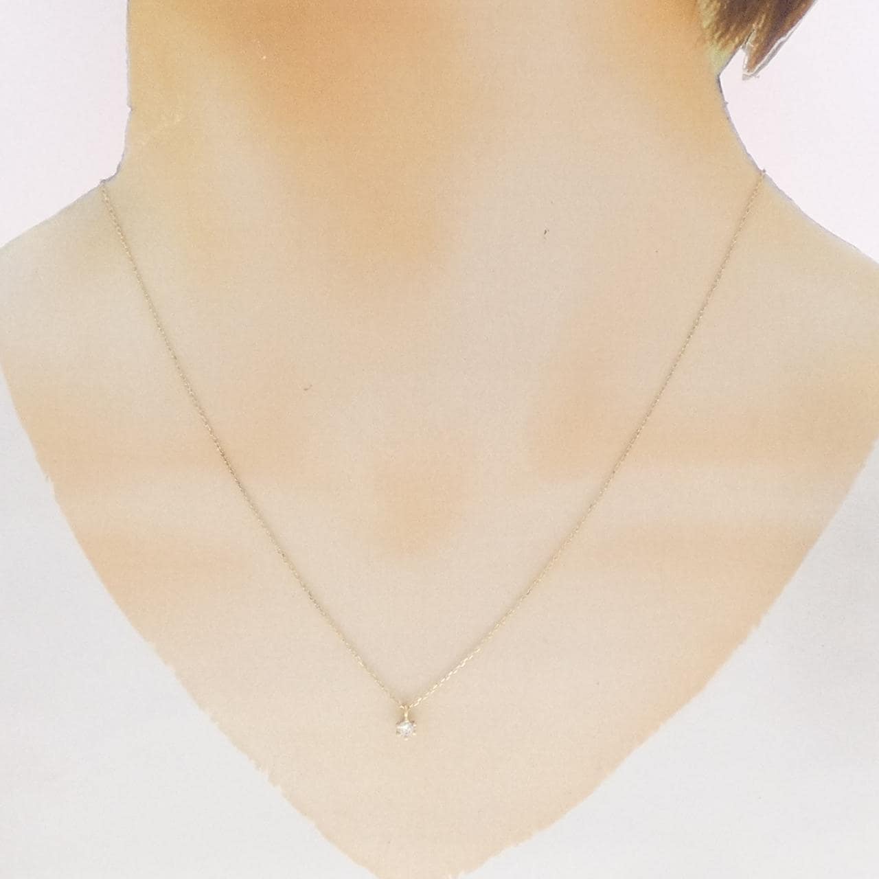 585YG ソリティア ダイヤモンド ネックレス