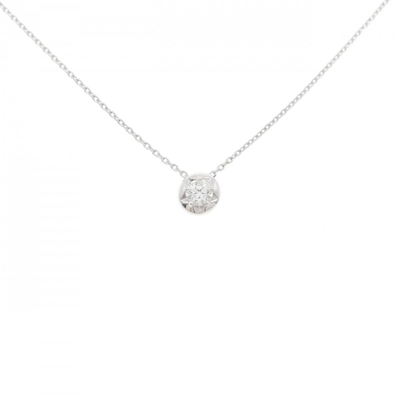 K18WG ダイヤモンド ネックレス 0.126CT