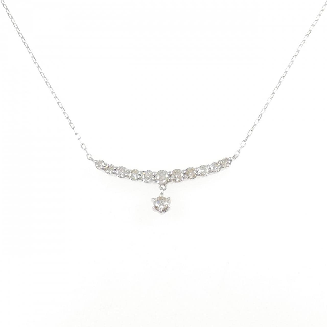 K18WG ダイヤモンド ネックレス 0.53CT
