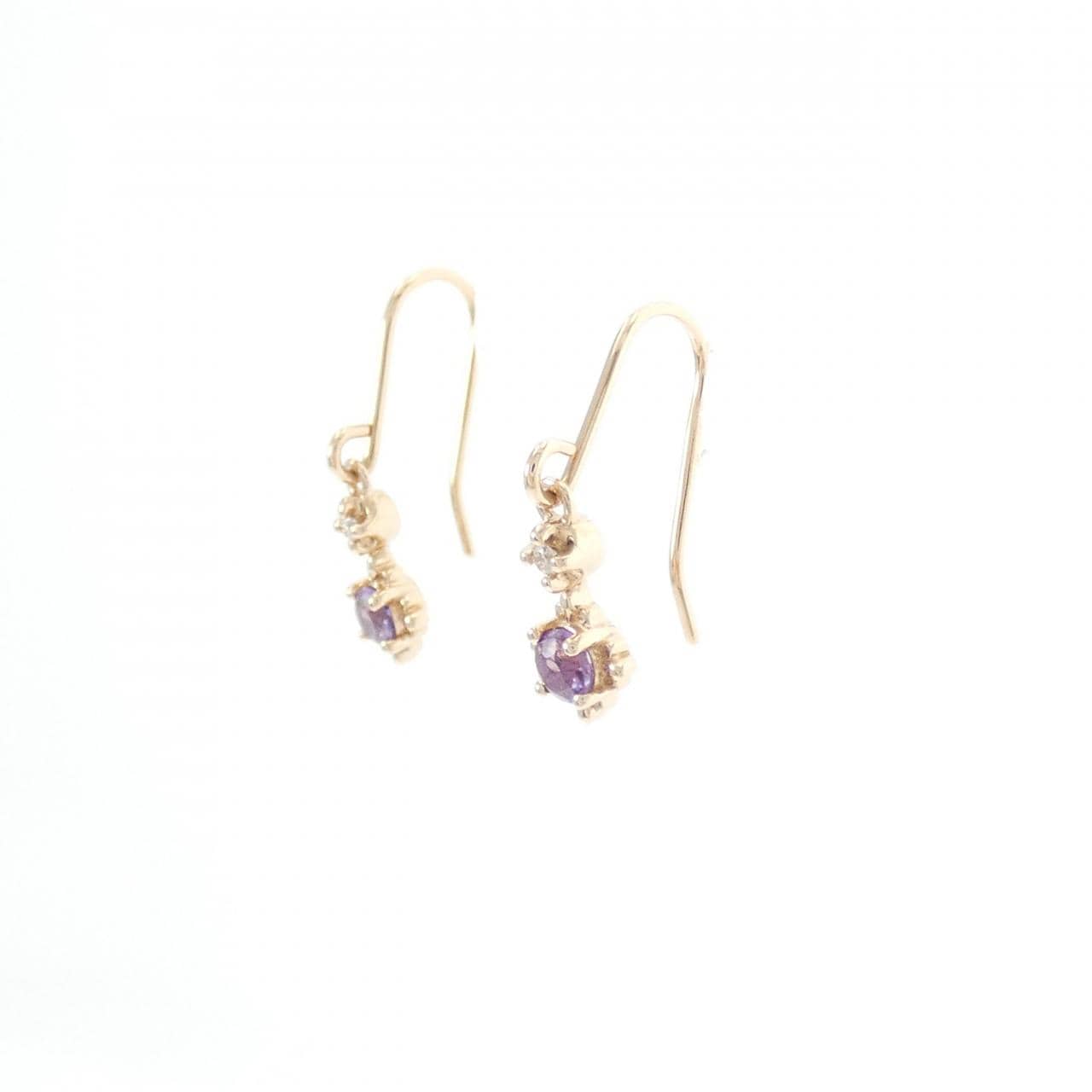 4゜C アメジスト ピアス