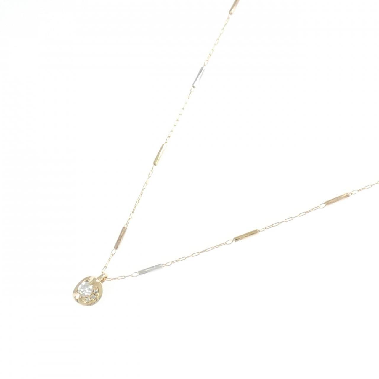 K10YG/K10WG ダイヤモンド ネックレス 0.10CT