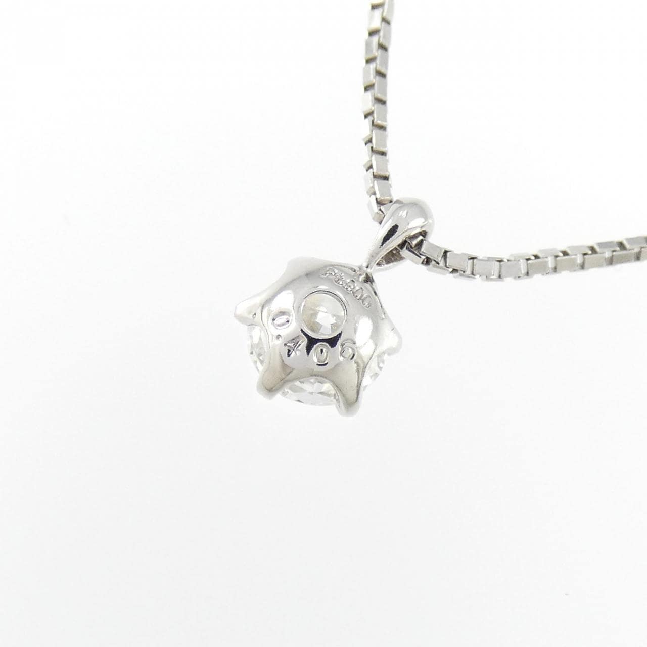 PT ソリティア ダイヤモンド ネックレス 0.406CT