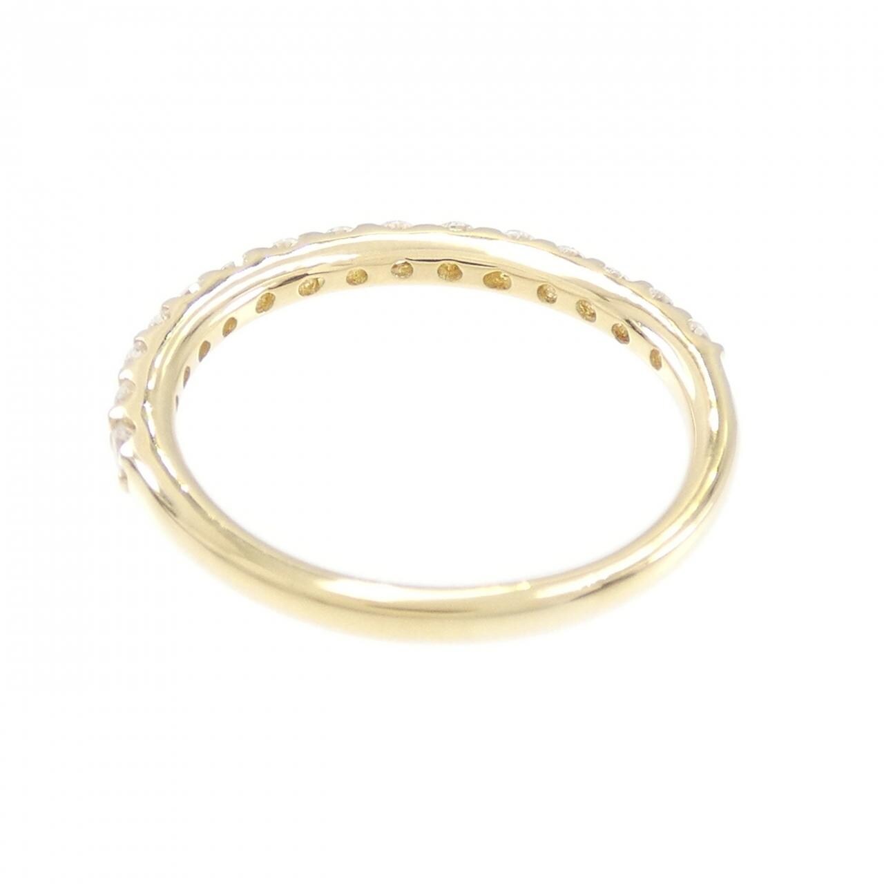 K18YG ハーフエタニティ ダイヤモンド リング 0.30CT