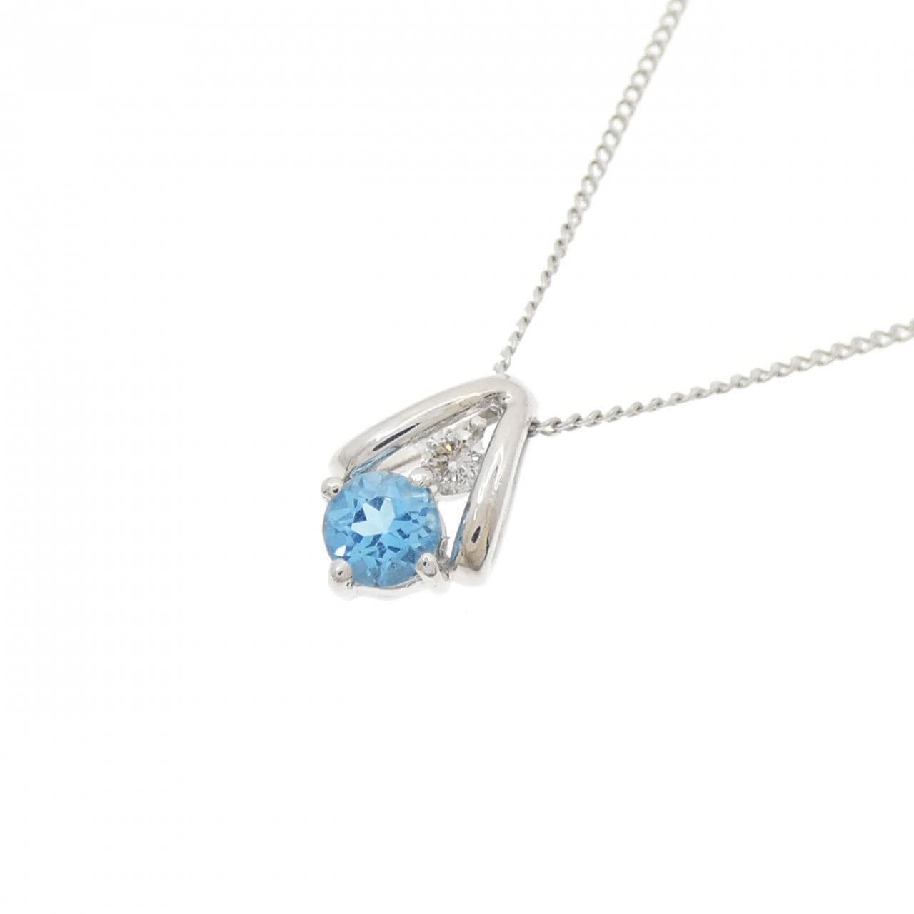 PT900/PT850 ブルートパーズ ネックレス 0.31CT