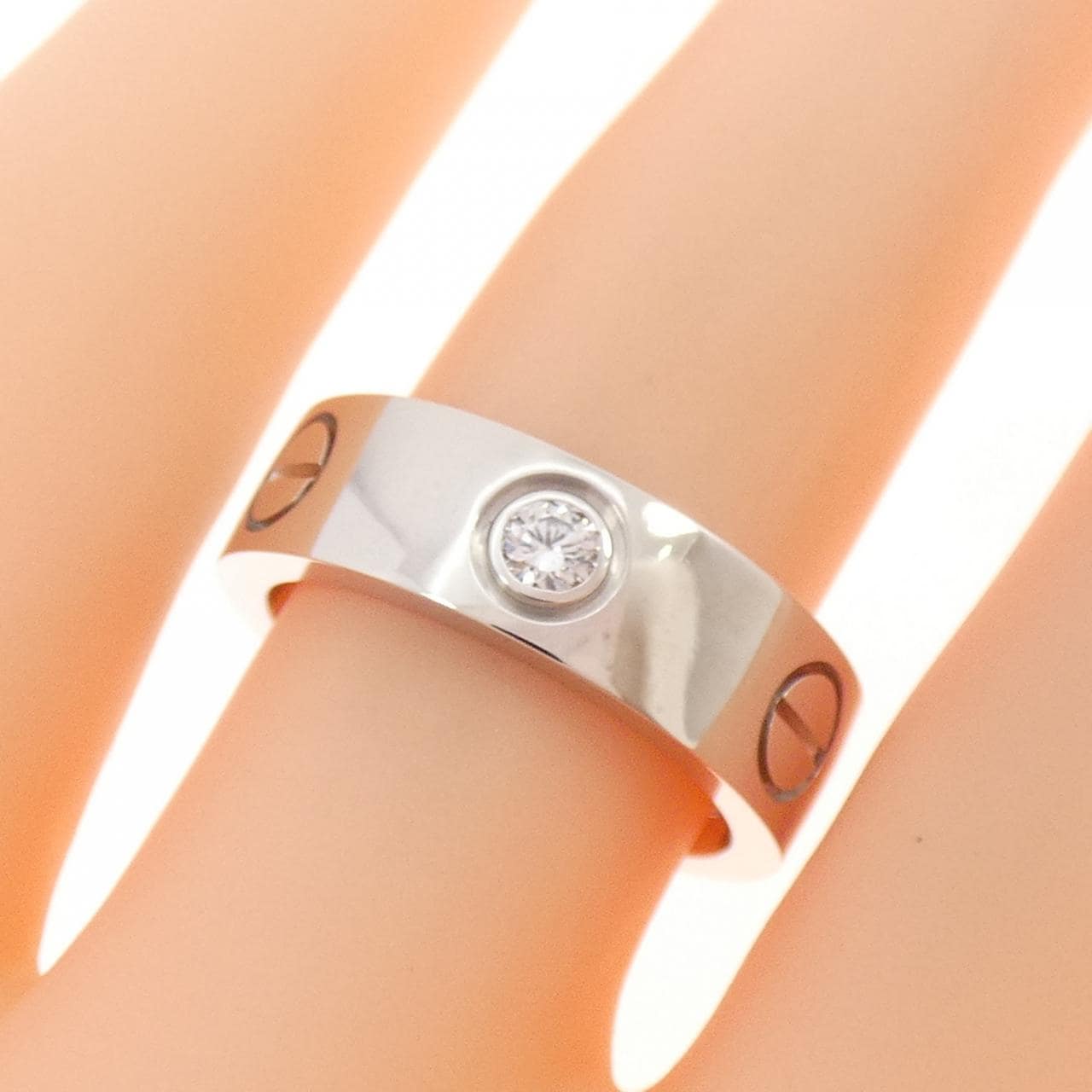 カルティエ ラブ ハーフダイヤ リング