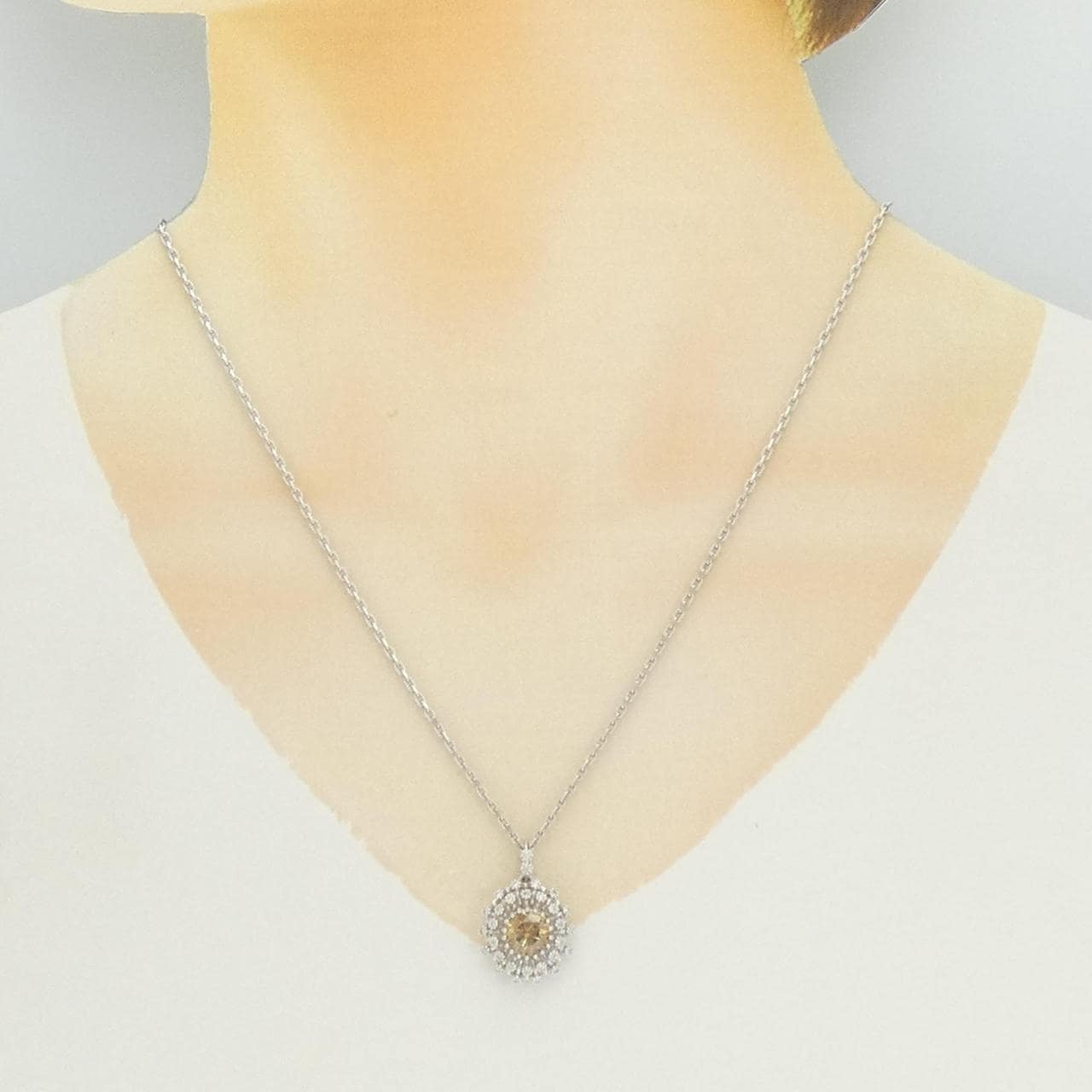 PT950/PT850 Diamond Necklace 1.553CT