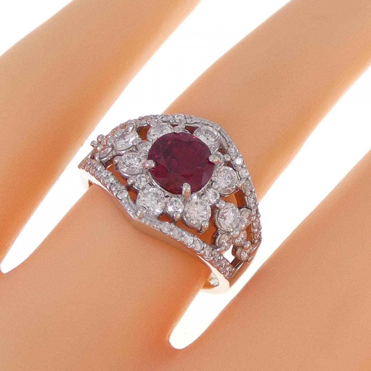 PT Unheated Ruby Ring 1.286CT