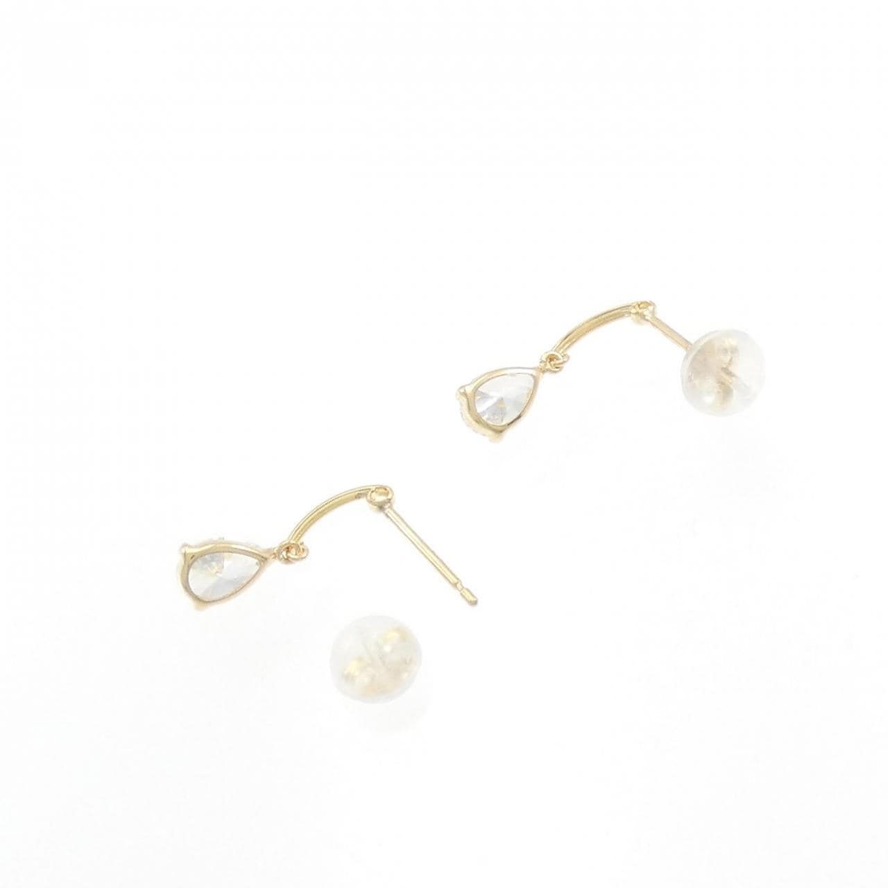 [BRAND NEW] K18YG Cubic Zirconia Earrings