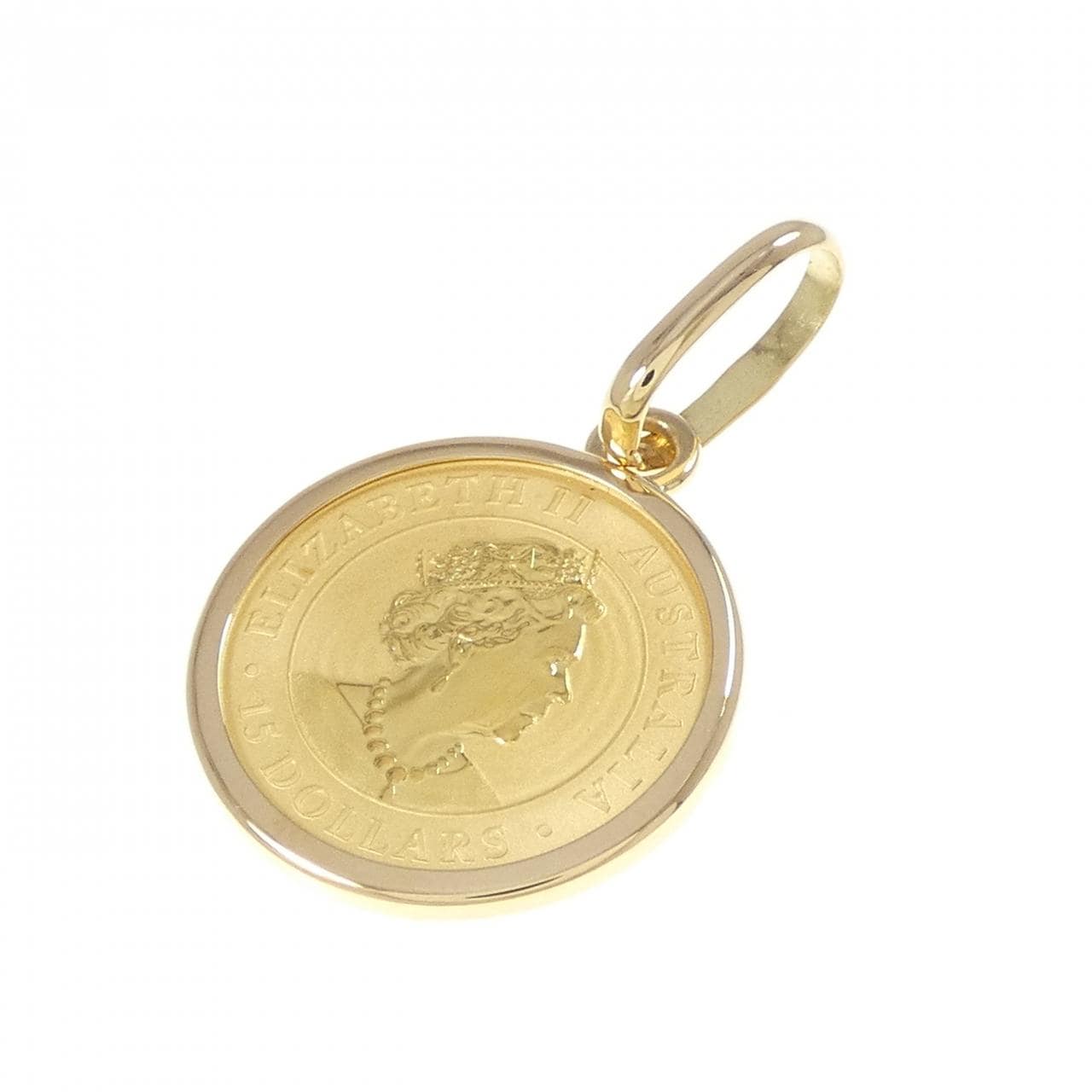[Remake] K18YG (frame) coin pendant