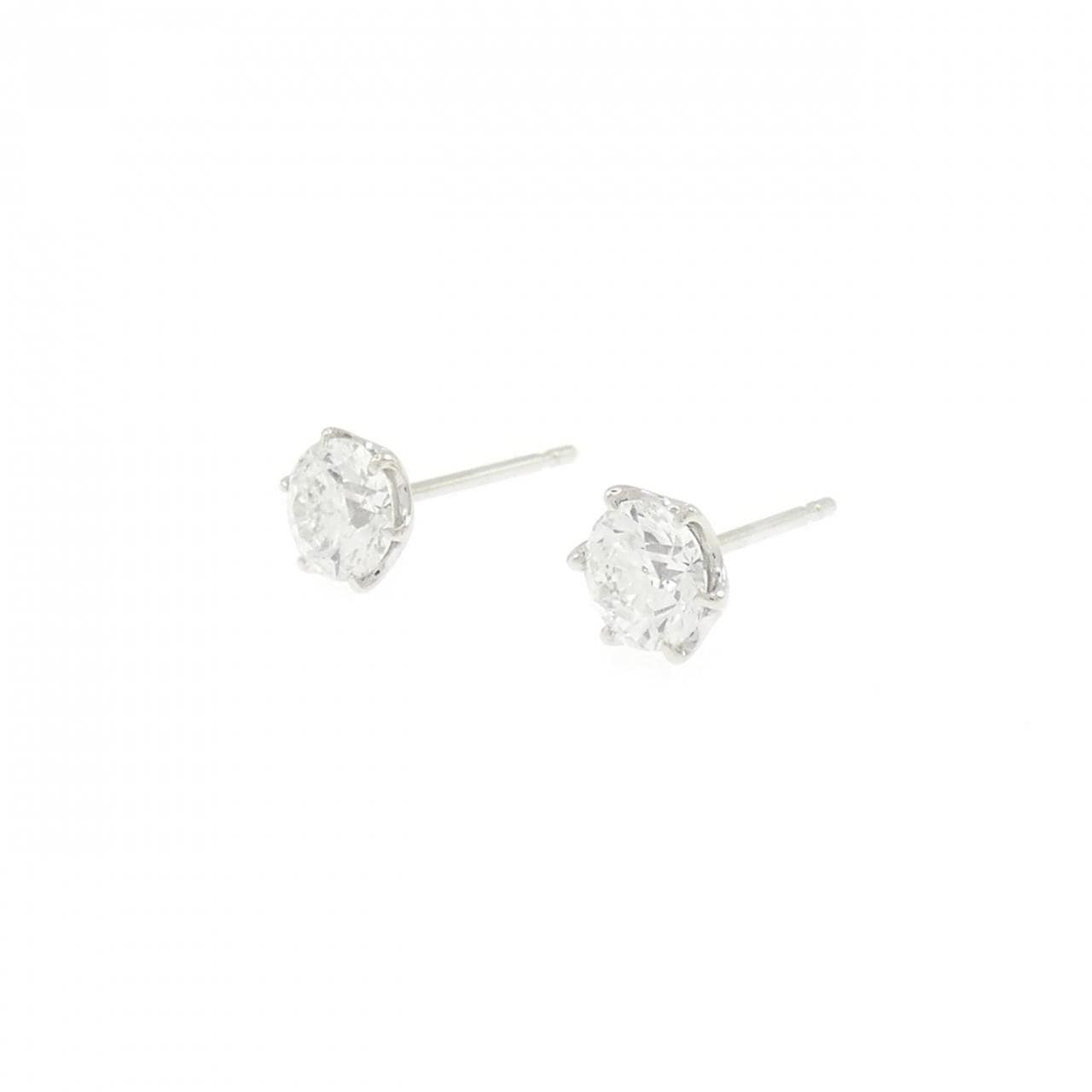 PT900 ダイヤモンド ピアス 0.411CT 0.422CT F SI2 VG