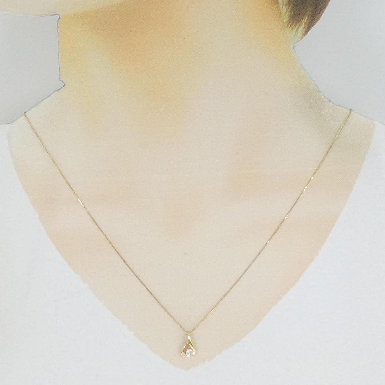 K18YG ダイヤモンド ネックレス 0.147CT