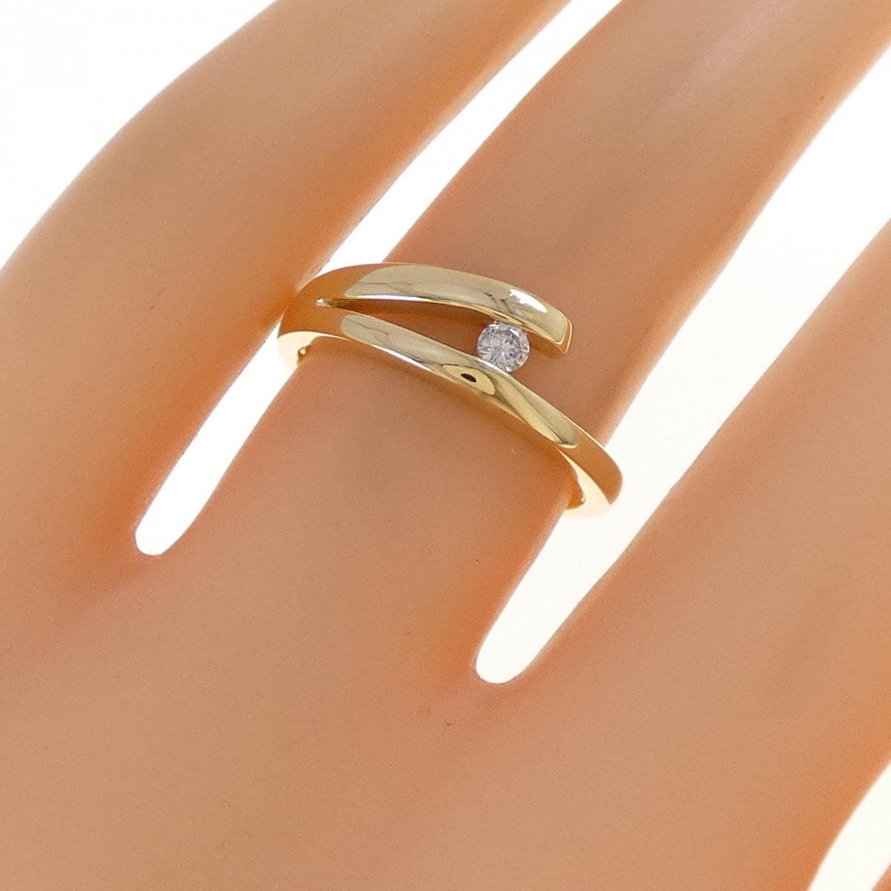 K18YG ダイヤモンド リング 0.06CT