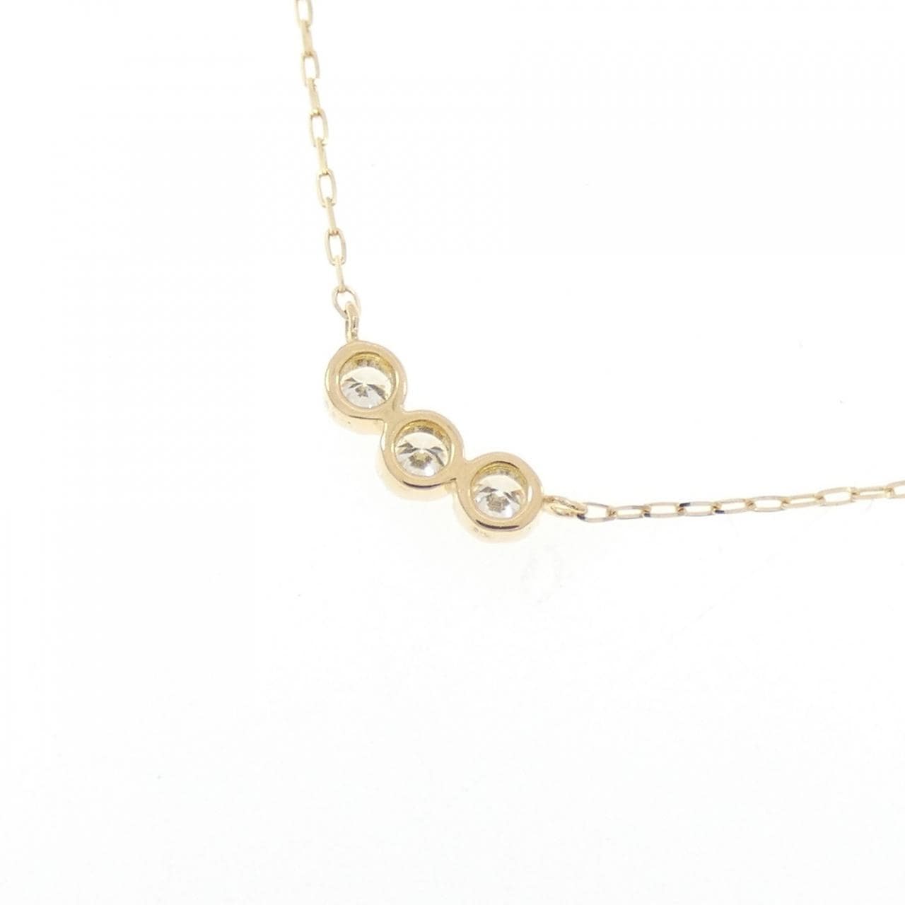 【リメイク】K18YG ダイヤモンド ネックレス 0.10CT