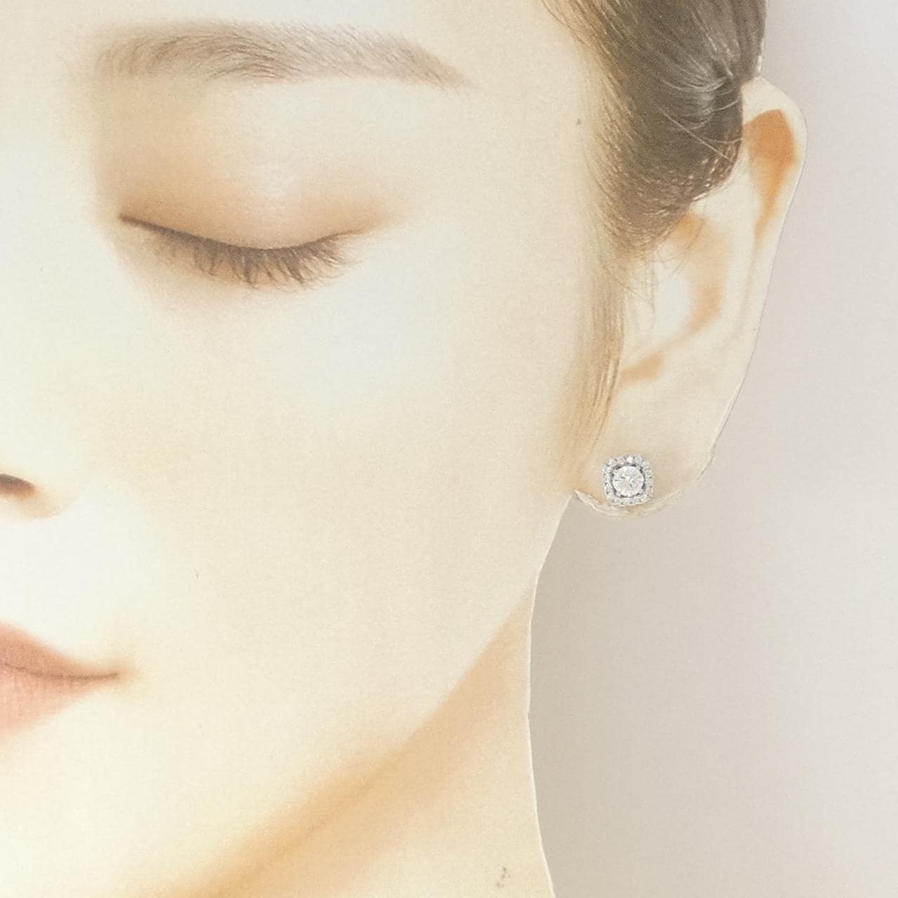 【リメイク】PT900/ST ダイヤモンド ピアス 0.307CT 0.323CT F VS2 VG-G