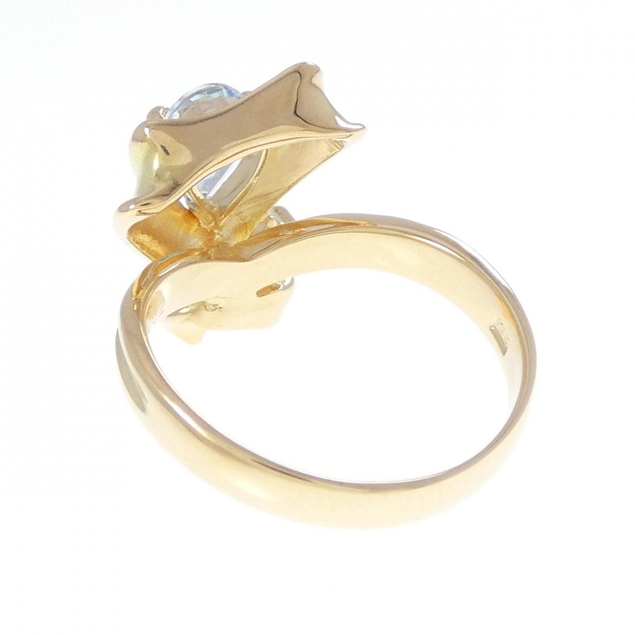 K18YG アクアマリン リング 0.52CT