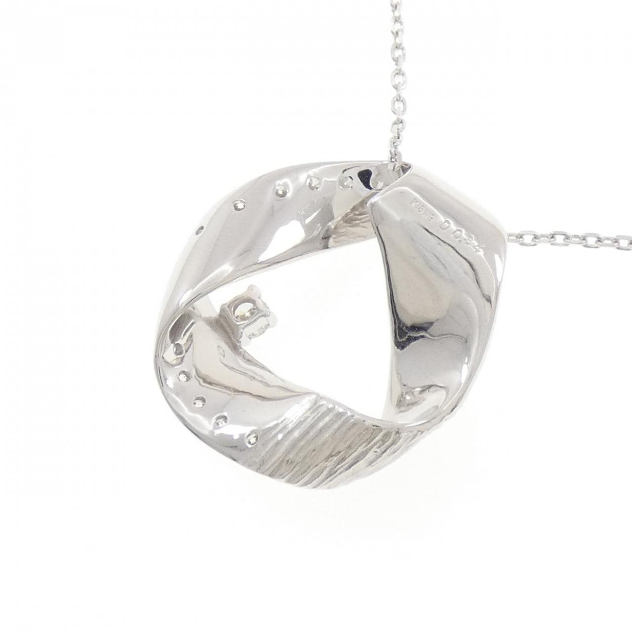 K18WG ダイヤモンド ネックレス 0.34CT