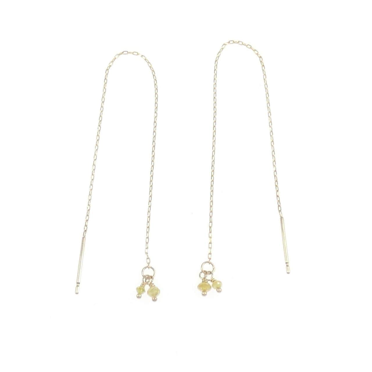 K10YG ダイヤモンド ピアス