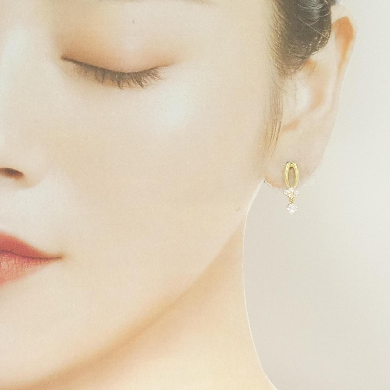 K18YG ダイヤモンド イヤリング 0.38CT