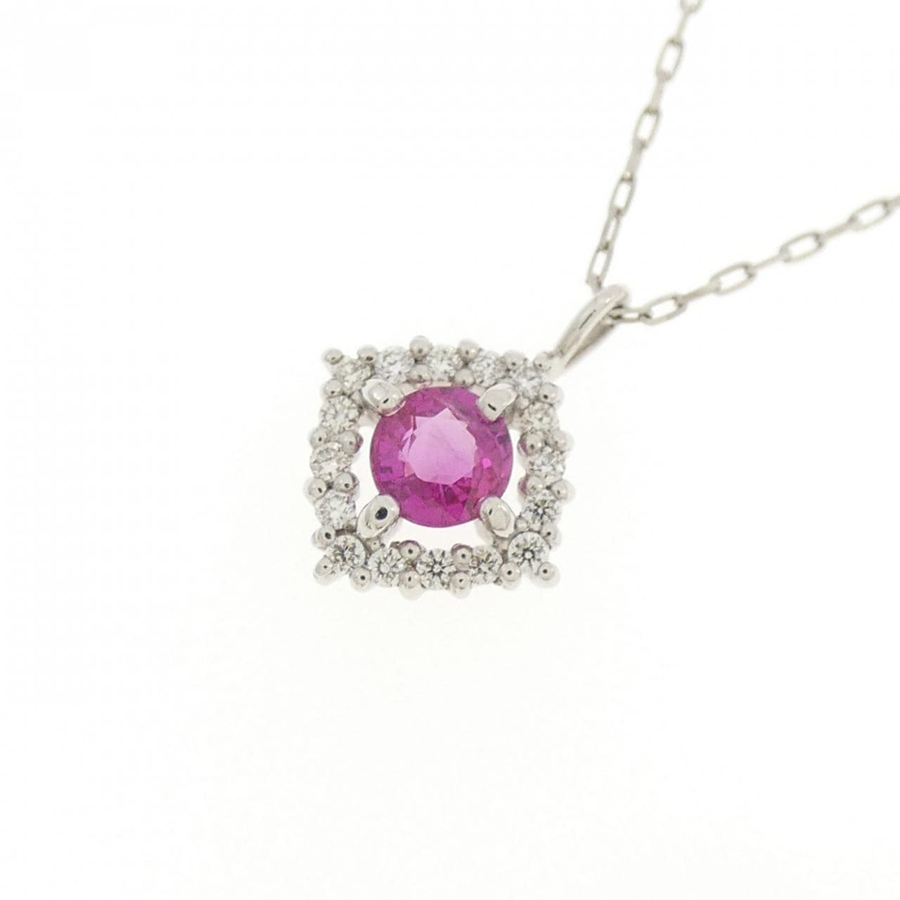 【新品】PT950/PT900 ルビー ネックレス 0.17CT