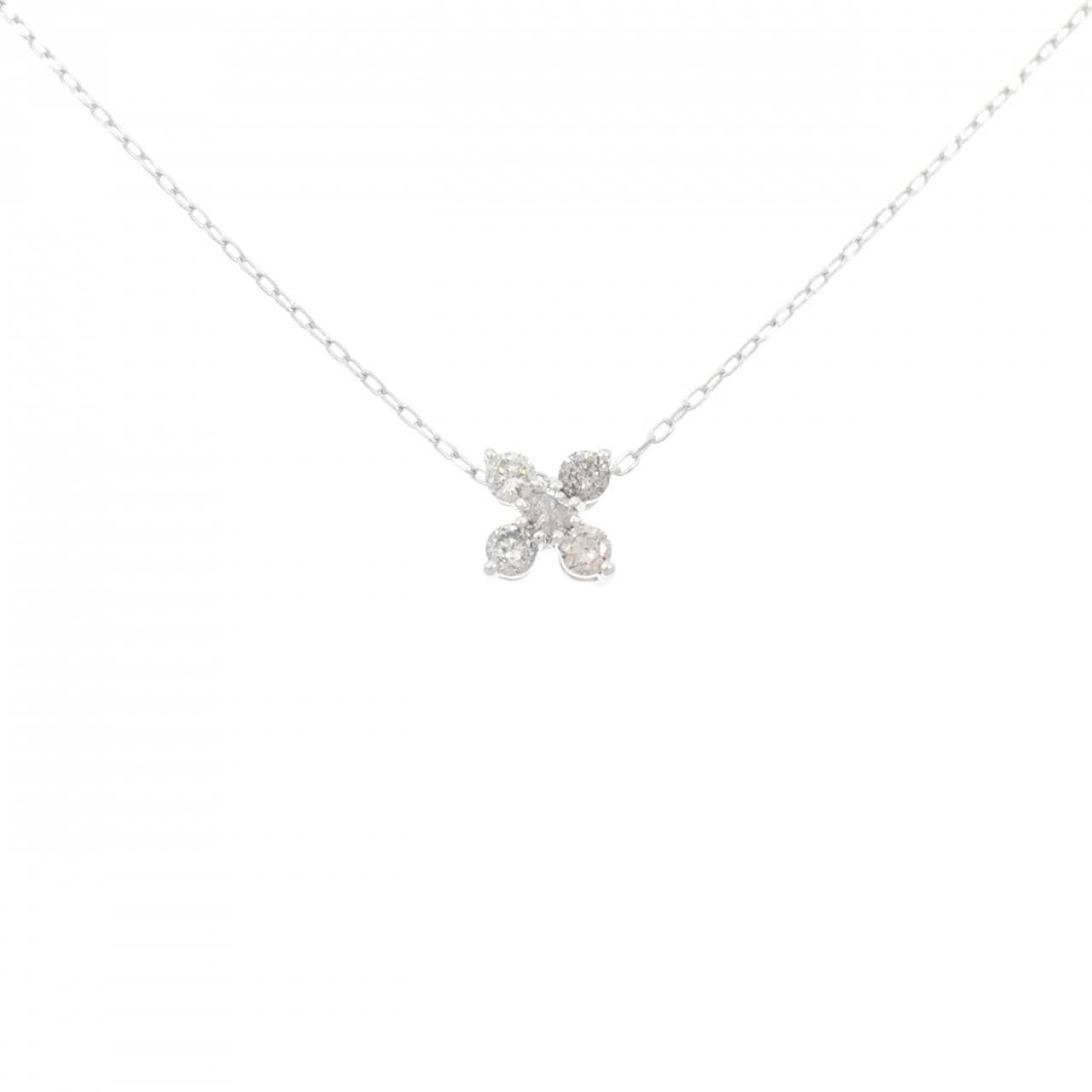 K18WG ダイヤモンド ネックレス 0.40CT
