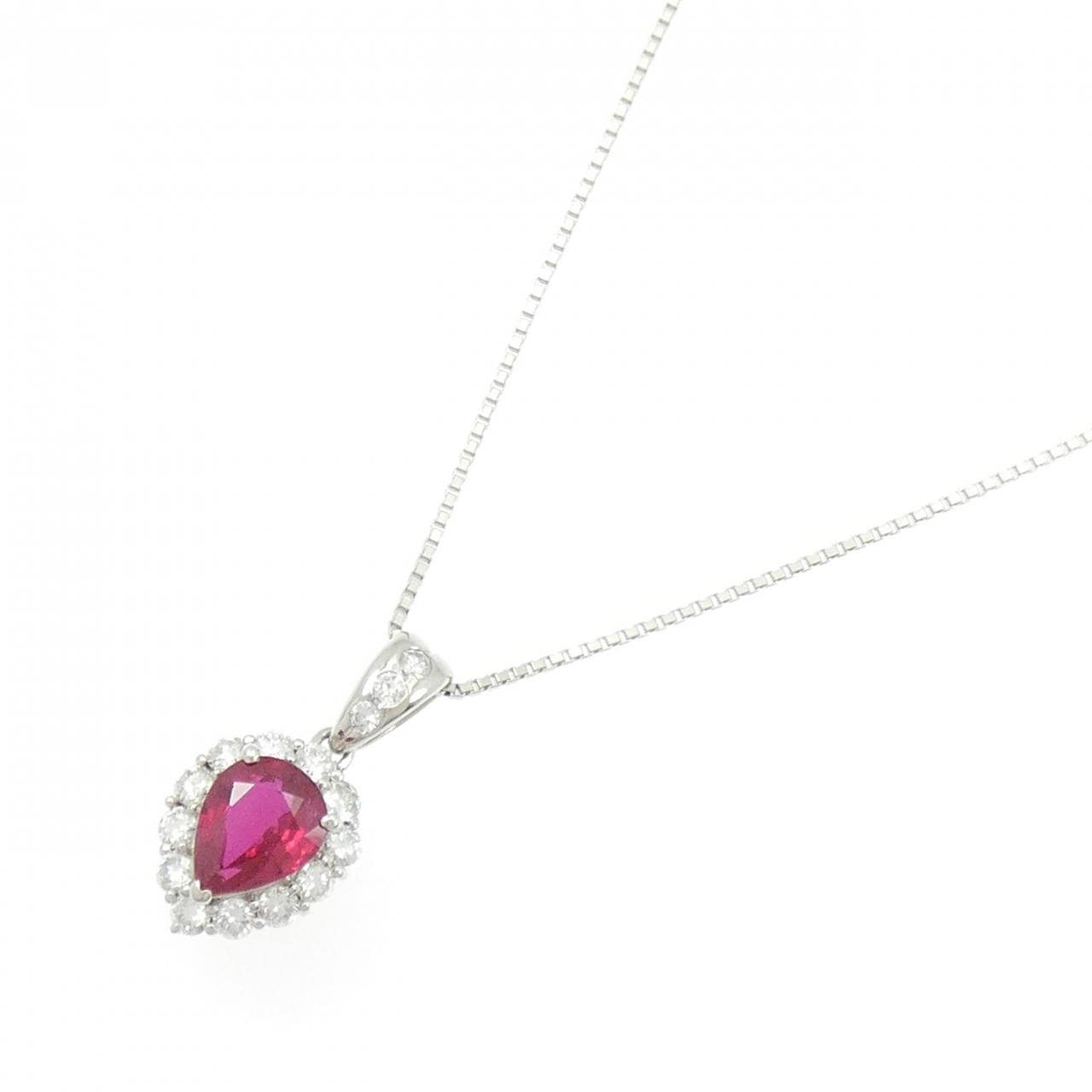 PT900/PT850 ルビー ネックレス 2.19CT タイ産