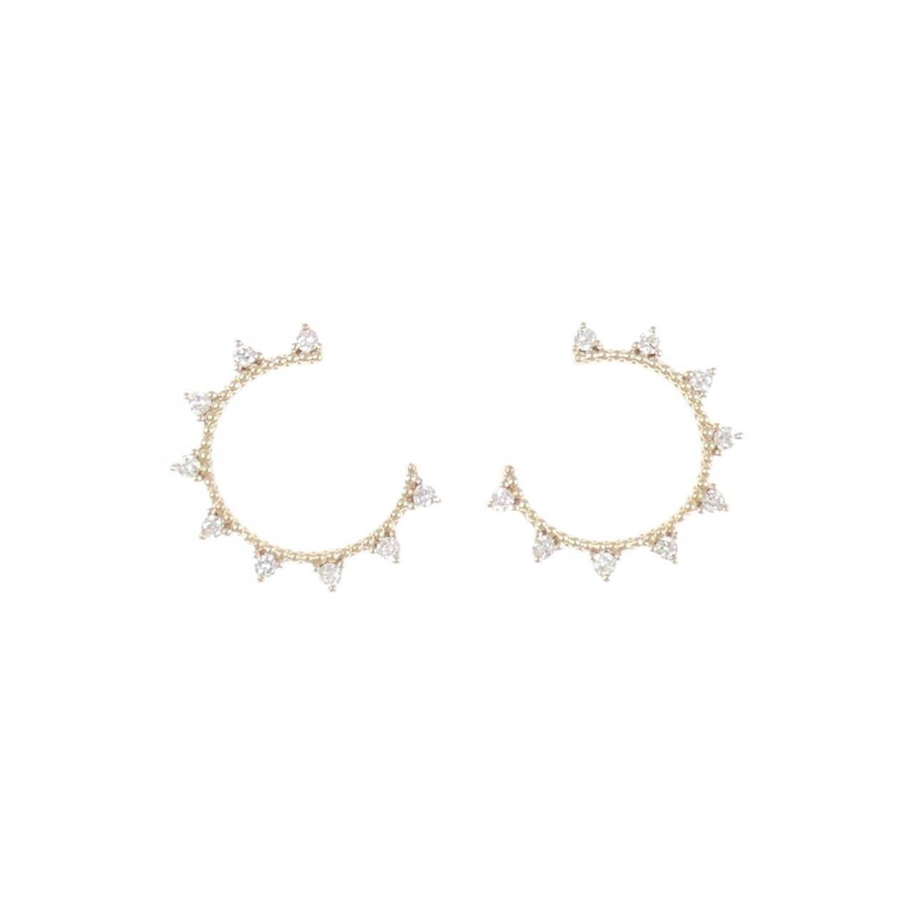 【リメイク】K10YG ダイヤモンド ピアス 0.14CT