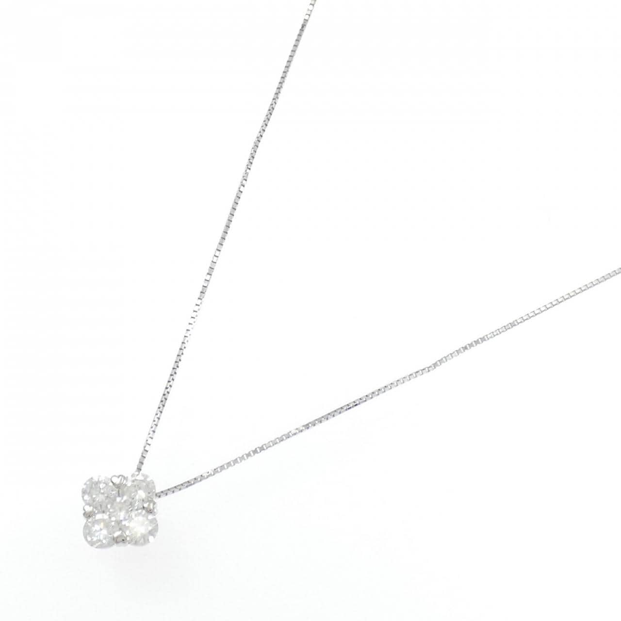 PT900/K18WG ダイヤモンド ネックレス 0.70CT
