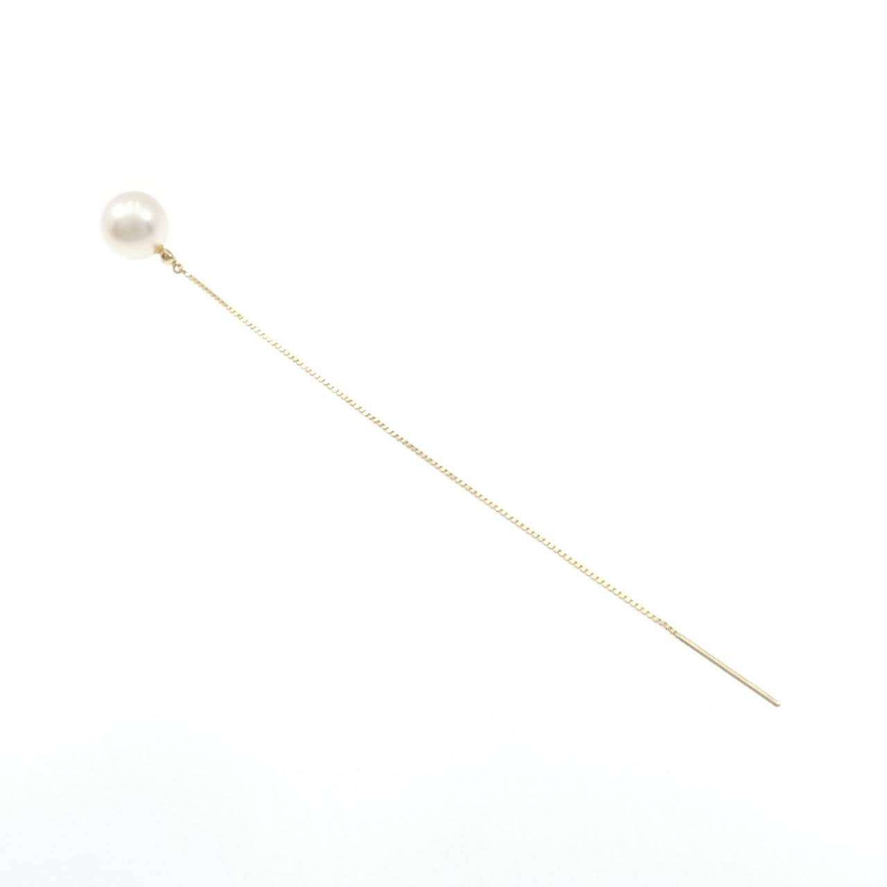 K18YG アコヤパール ピアス 9mm 片耳