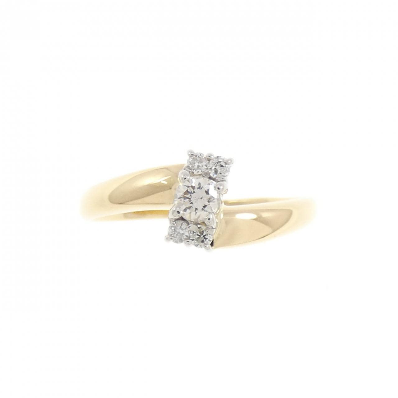 K18YG/PT900 ダイヤモンド リング 0.16CT