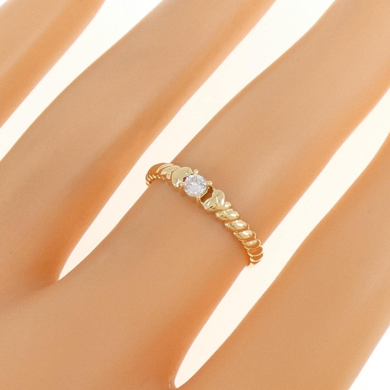 K18YG ダイヤモンド リング 0.08CT