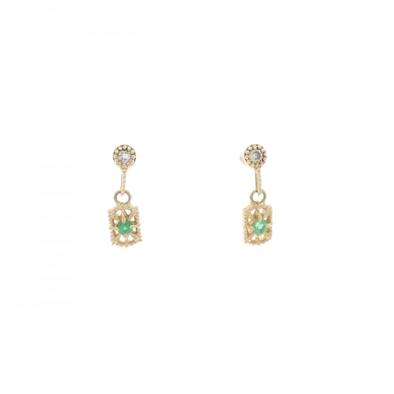 アガット エメラルド ピアス