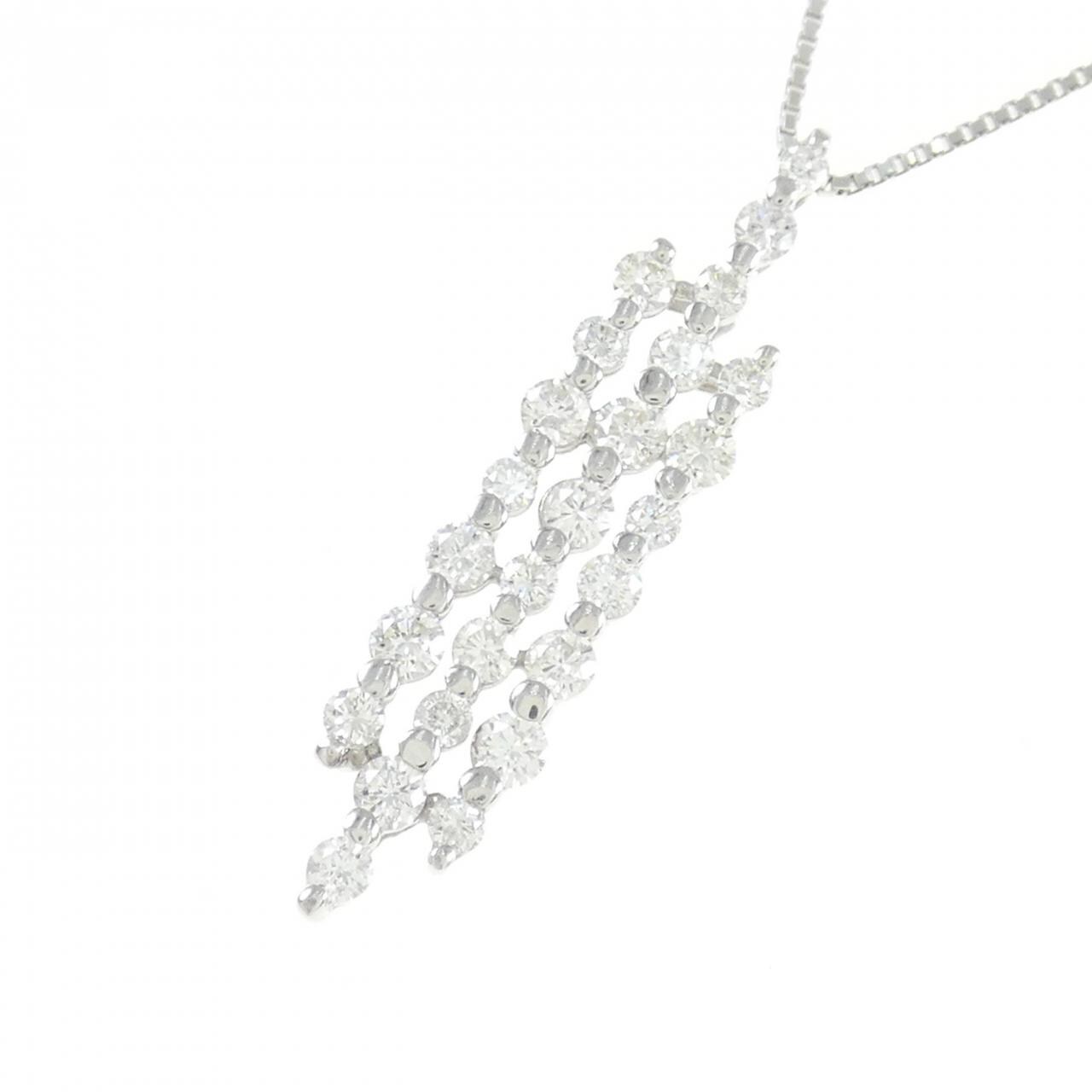 K18WG ダイヤモンド ネックレス 1.03CT