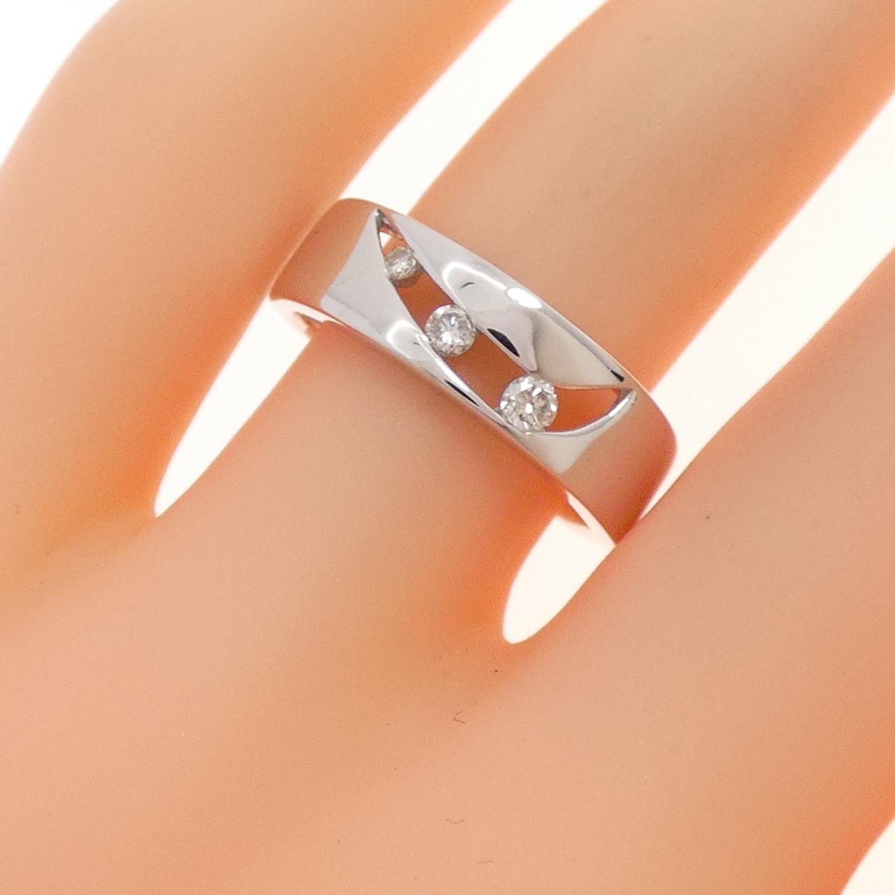K18WG ダイヤモンド リング 0.11CT