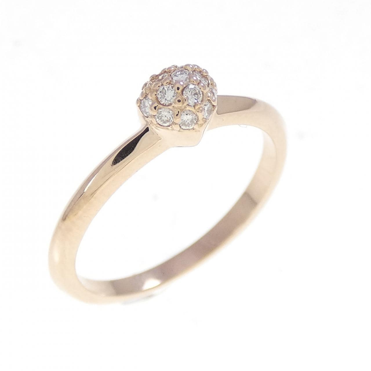 K18PG ハート ダイヤモンド リング 0.11CT