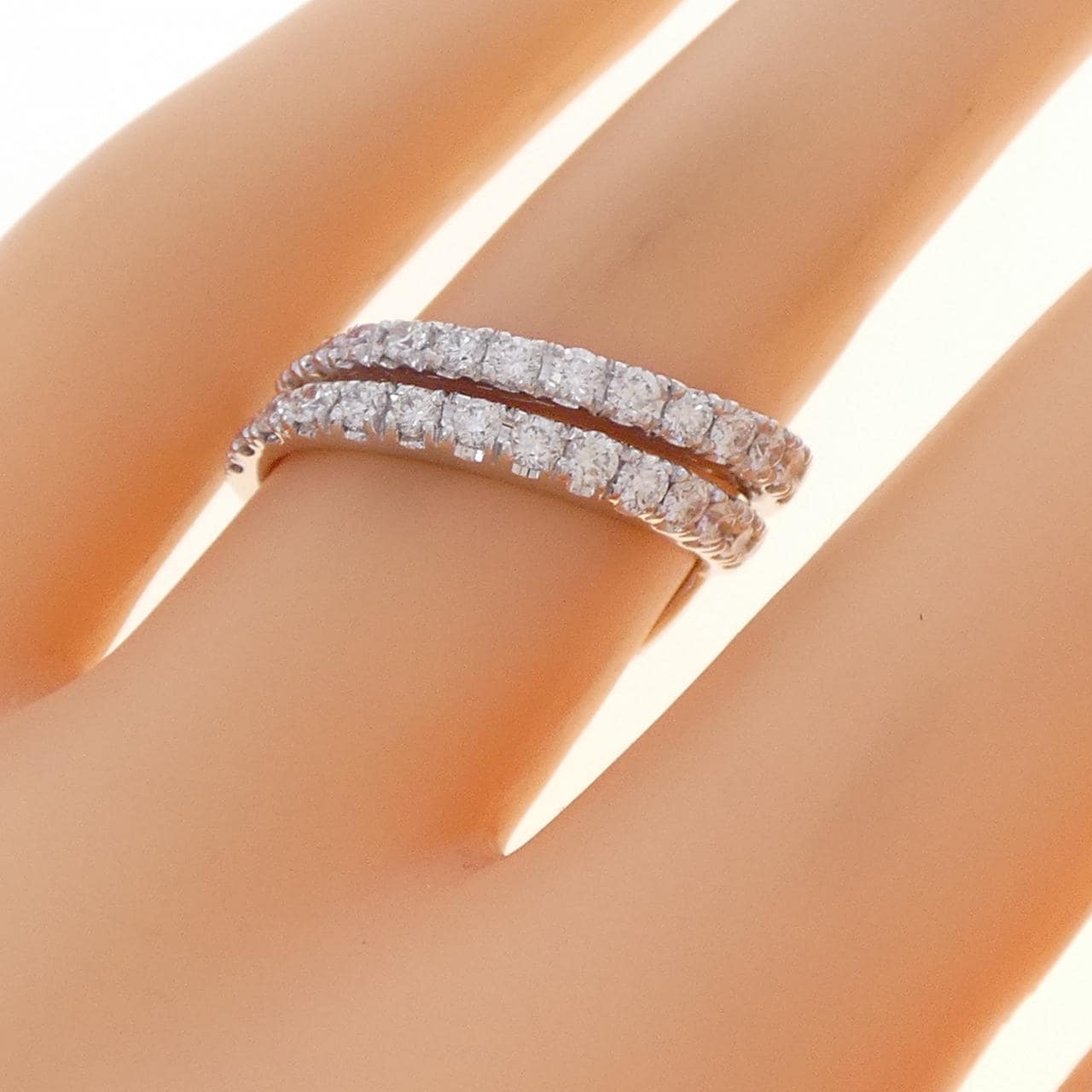 K18WG ダイヤモンド リング 0.85CT