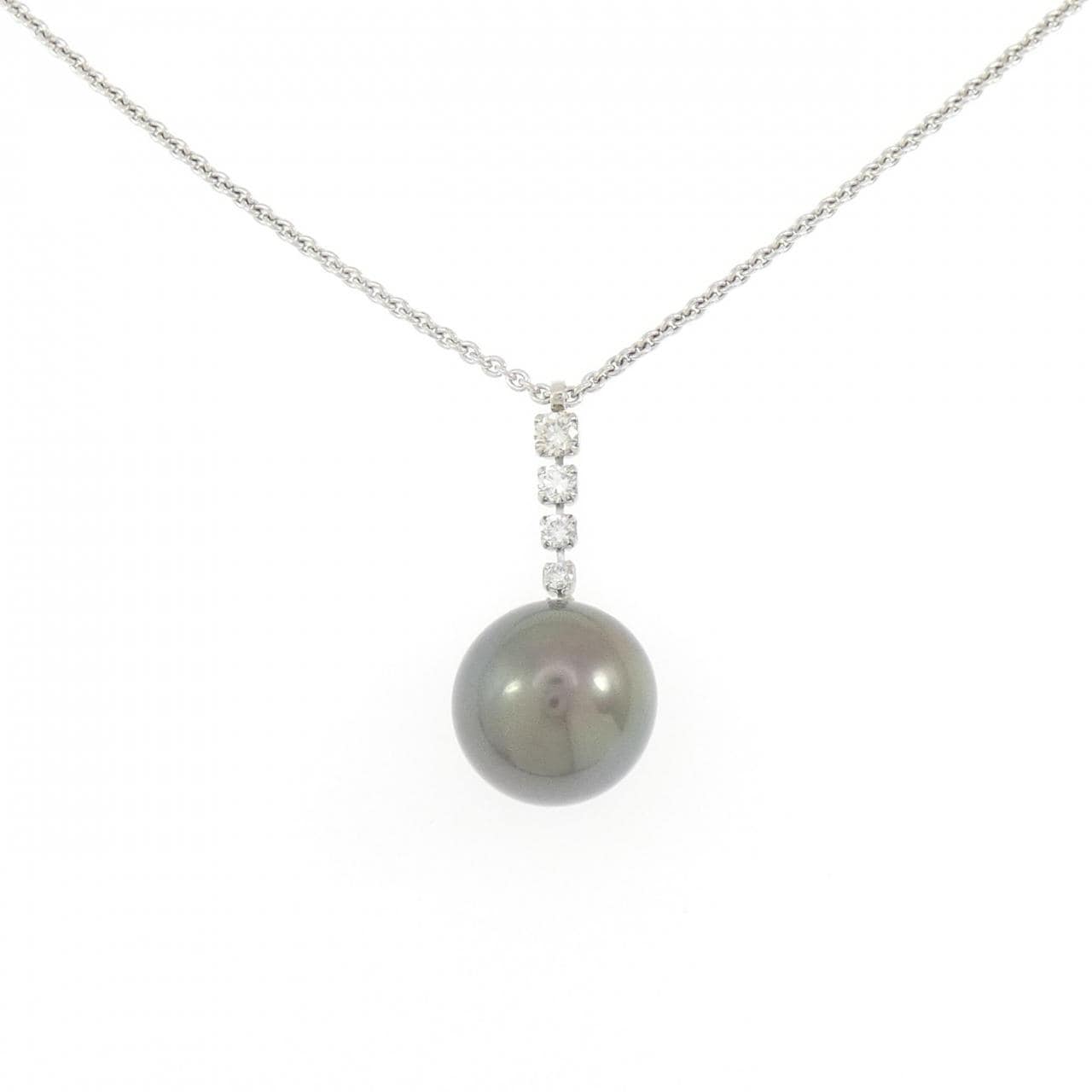 PT850 黒蝶パール ネックレス 14.6mm