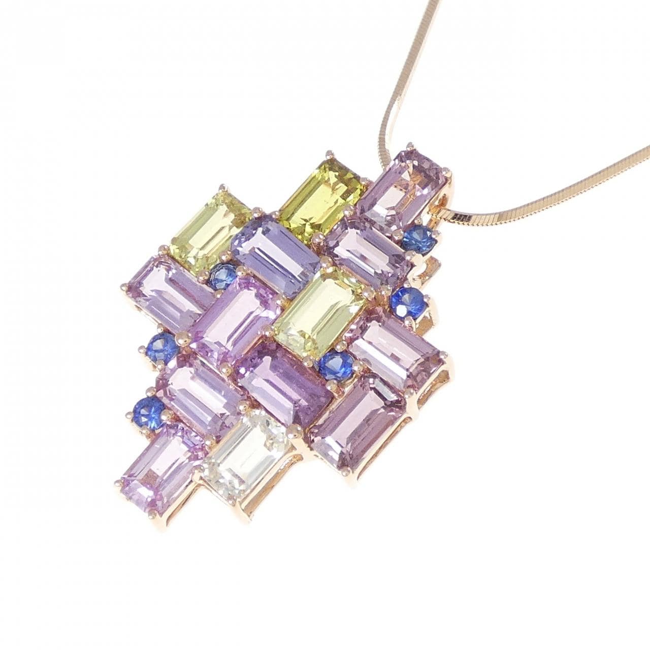K18PG サファイヤ ネックレス 4.60CT