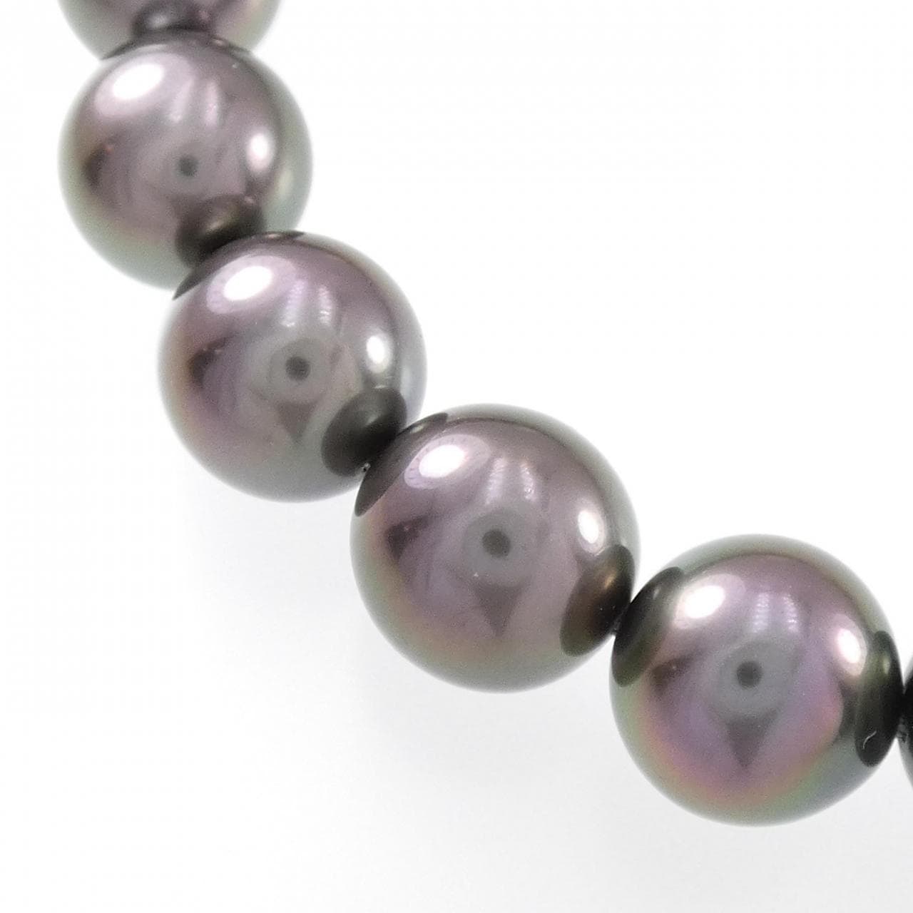 MIKIMOTO Black Pearl Necklace 8.5-11mm