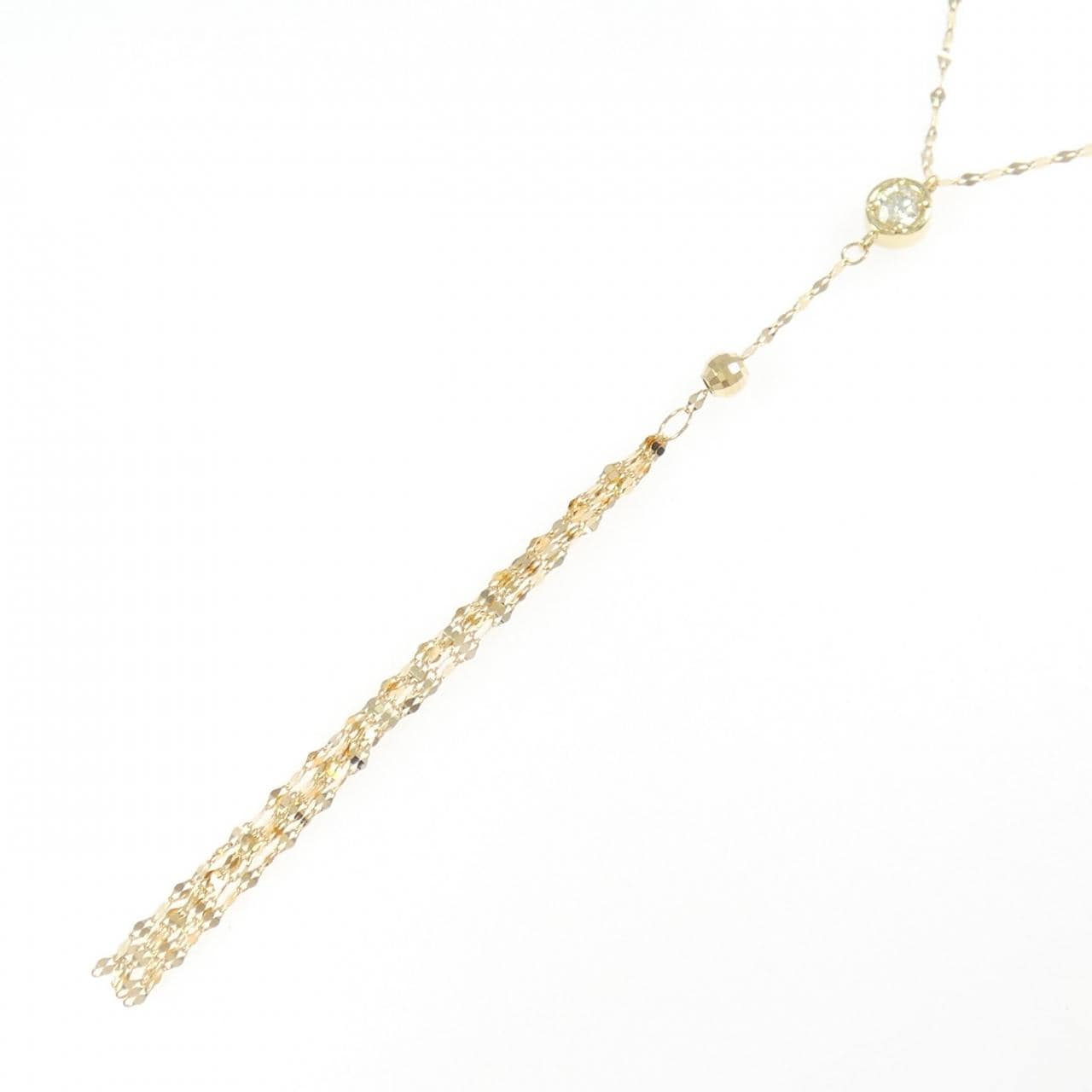 K18YG ダイヤモンド ネックレス 0.13CT