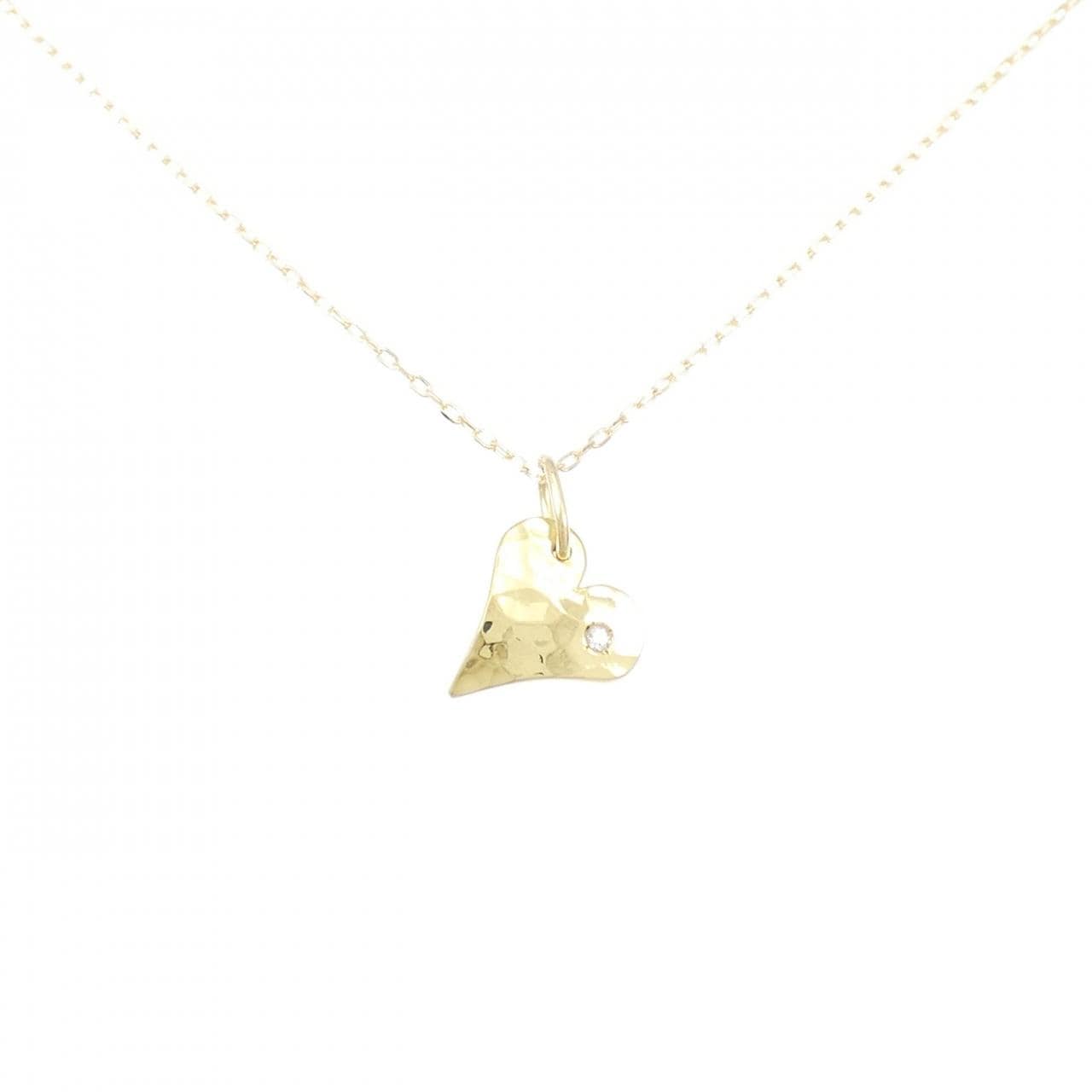 K18YG heart Diamond necklace 0.02CT