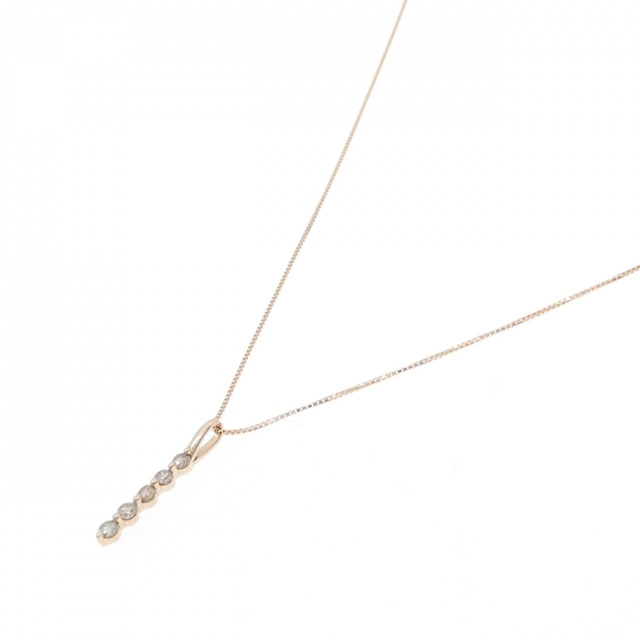 K18PG ダイヤモンド ネックレス 0.30CT