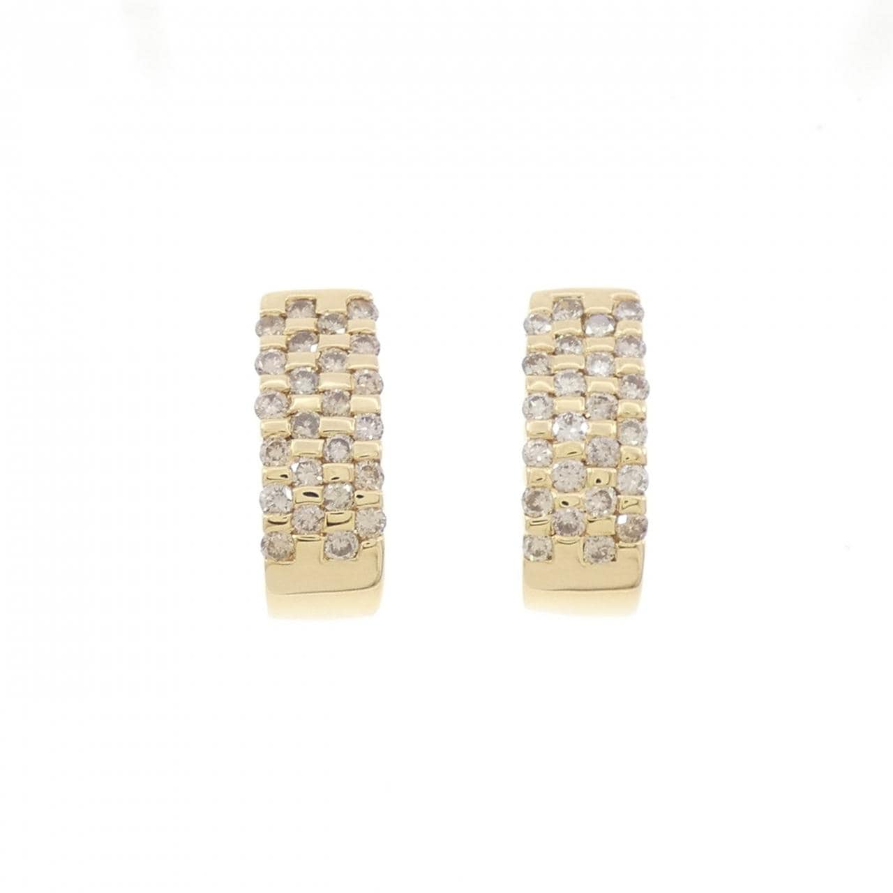 K18YG/750YG ダイヤモンド ピアス 1.00CT