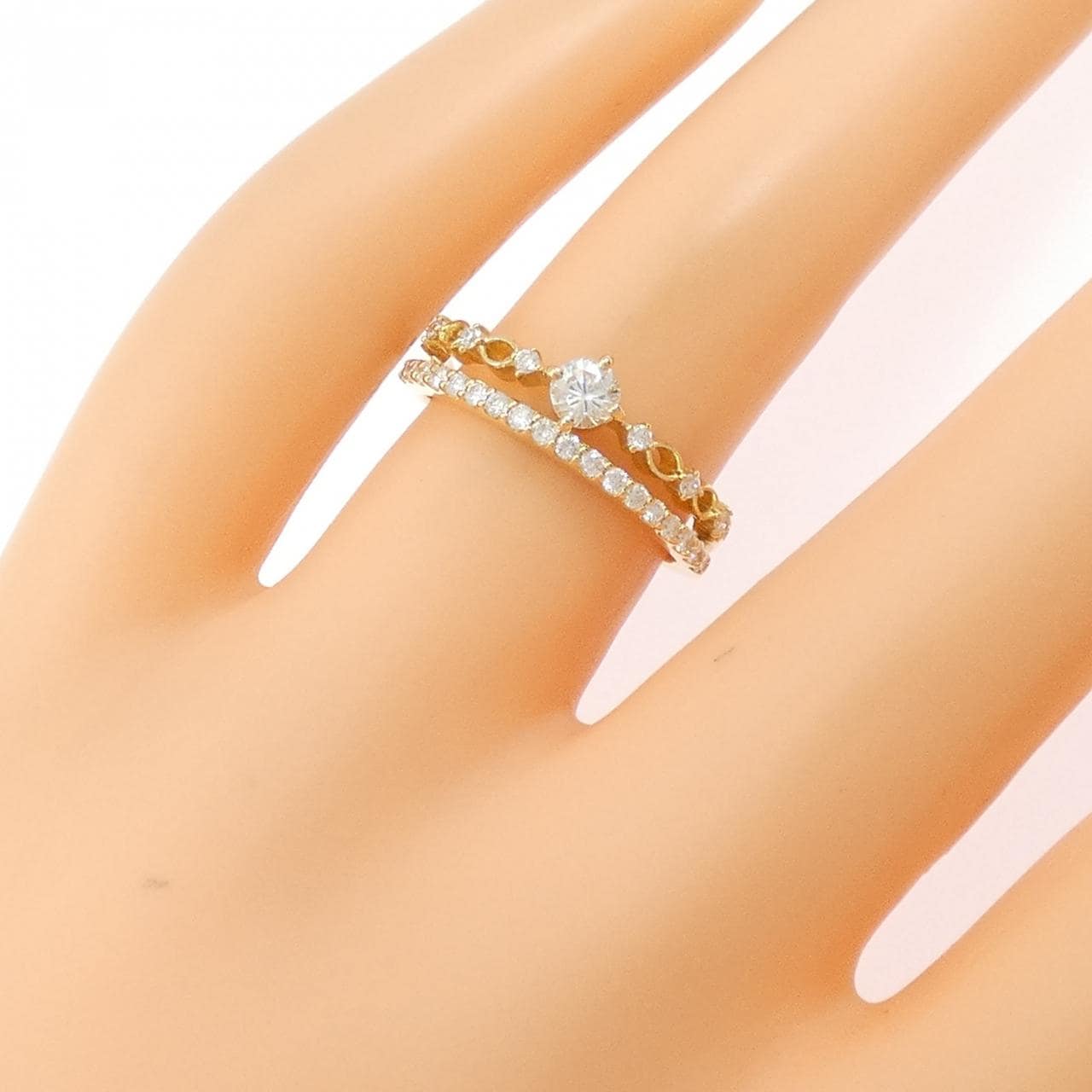 【リメイク】K18YG ダイヤモンド リング 0.40CT