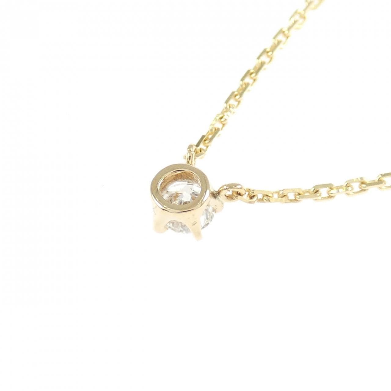 K18YG ソリティア ダイヤモンド ネックレス 0.17CT