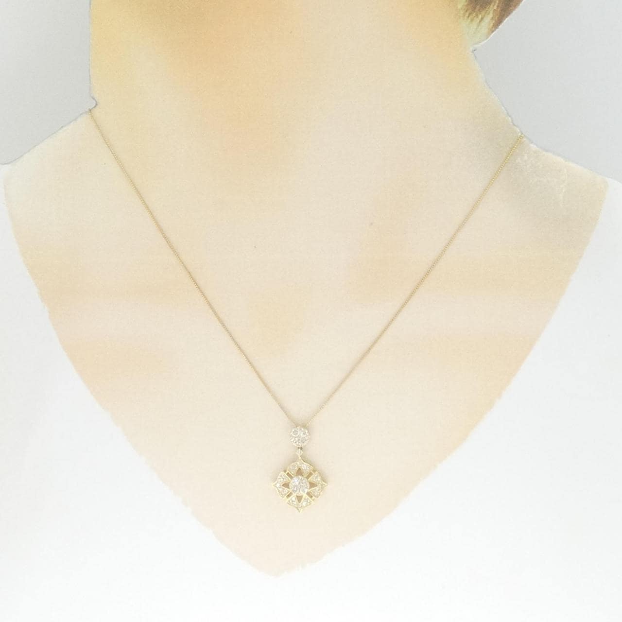 K18YG ダイヤモンド ネックレス 0.56CT