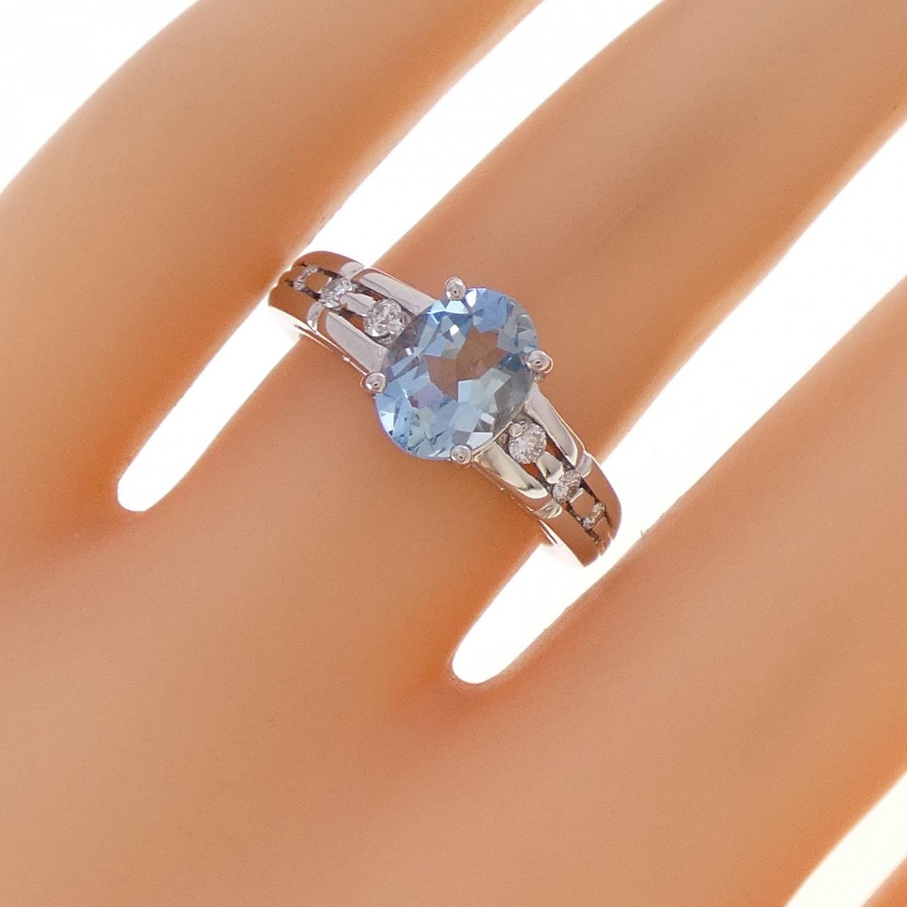 PT900 アクアマリン リング 1.19CT