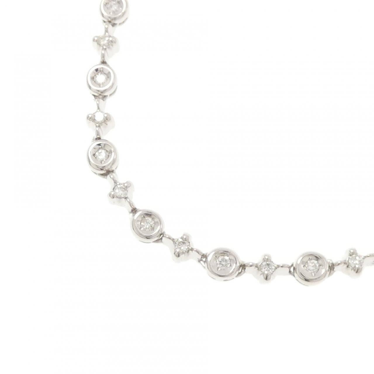 K18WG ダイヤモンド ネックレス 1.30CT