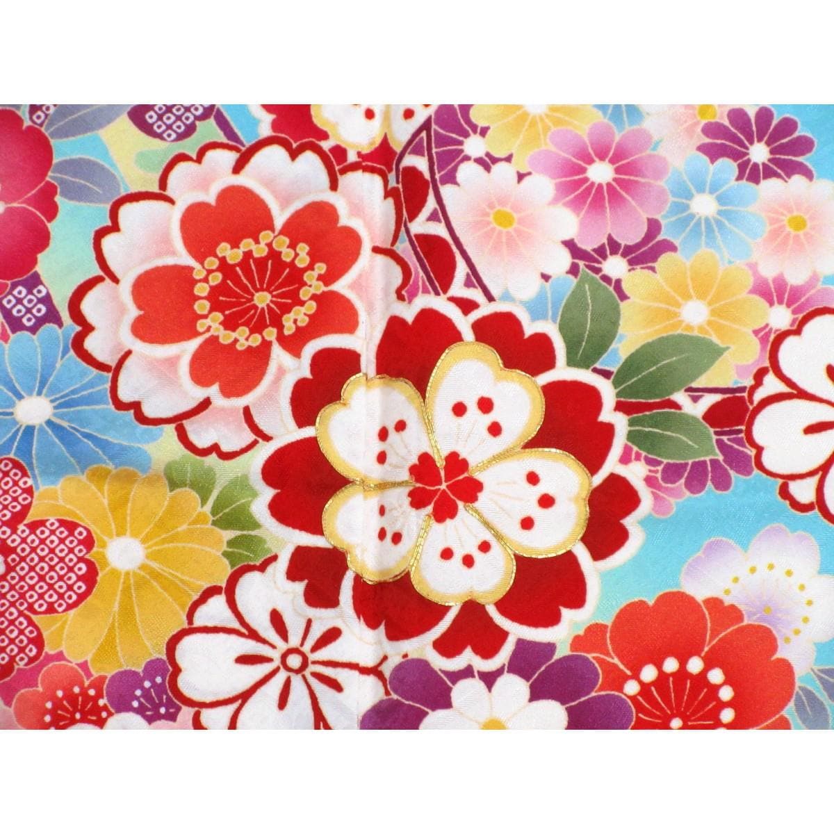 振袖　友禅加工刺繍入り　ボカシ染