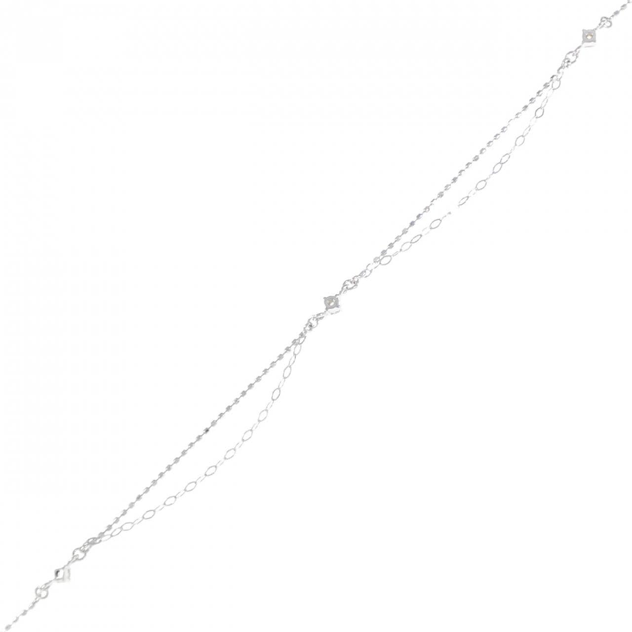 K18WG ダイヤモンド ブレスレット 0.10CT