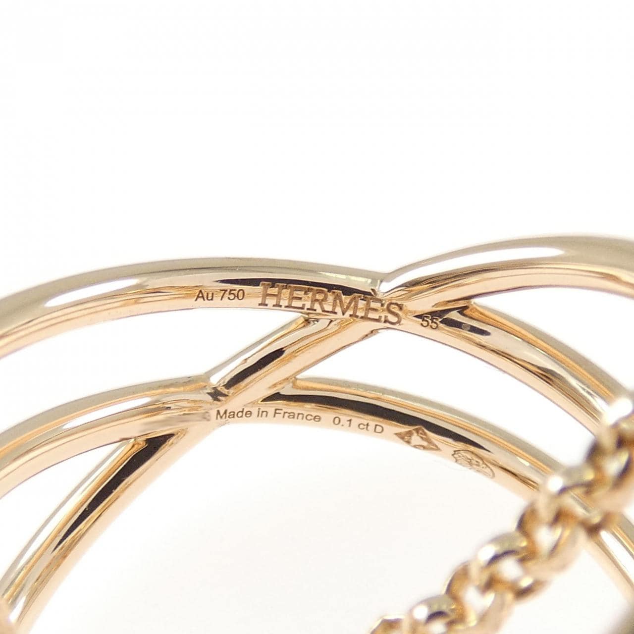 エルメス シェーヌダンクル カオス リング 0.1CT